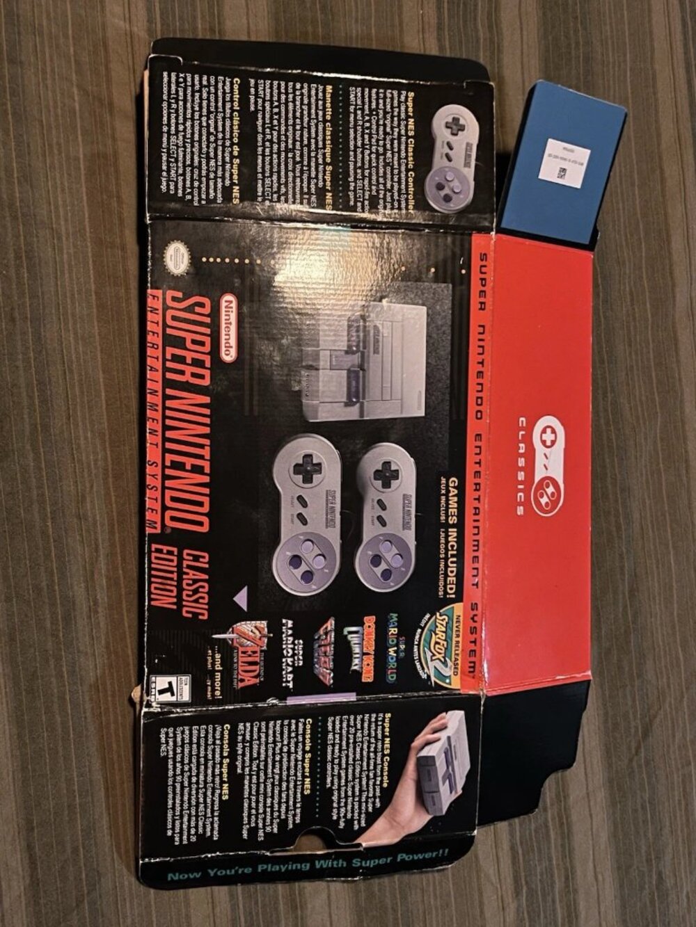Nintendo SNES Classic Edition Mini Empty BOX ONLY Authentic Original Box